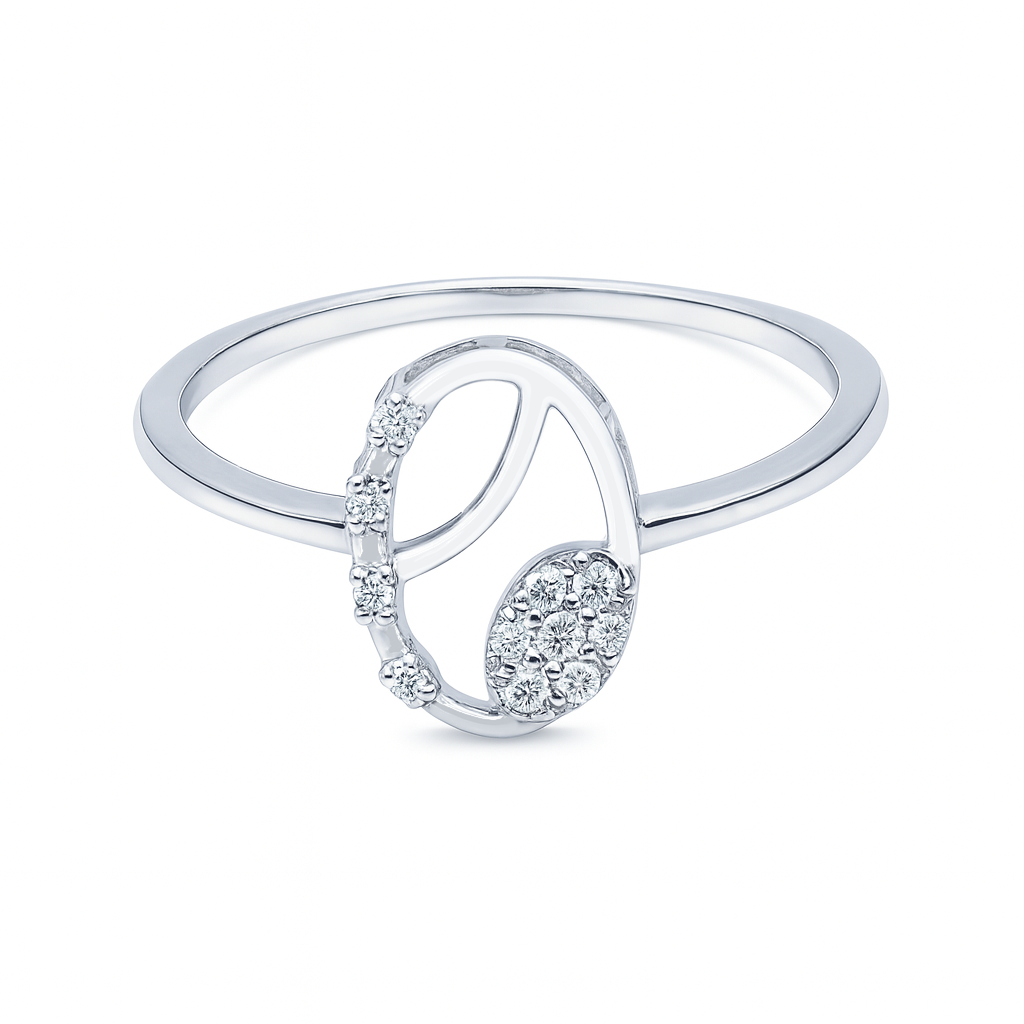 0.07 CT, VS1 Lab Grown Diamond Infinity Ringin 92.5 Silver with Palladium (Silvadium) - IGI Certified, Hallmarked | Elegant Loop Design