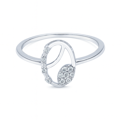 0.07 CT, VS1 Lab Grown Diamond Infinity Ringin 92.5 Silver with Palladium (Silvadium) - IGI Certified, Hallmarked | Elegant Loop Design