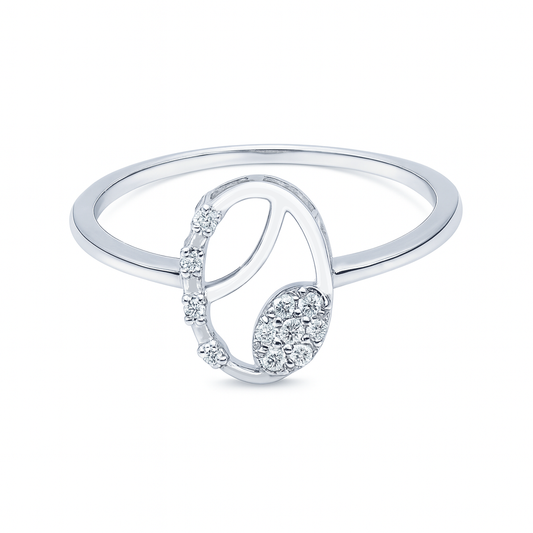 0.07 CT, VS1 Lab Grown Diamond Infinity Ringin 92.5 Silver with Palladium (Silvadium) - IGI Certified, Hallmarked | Elegant Loop Design