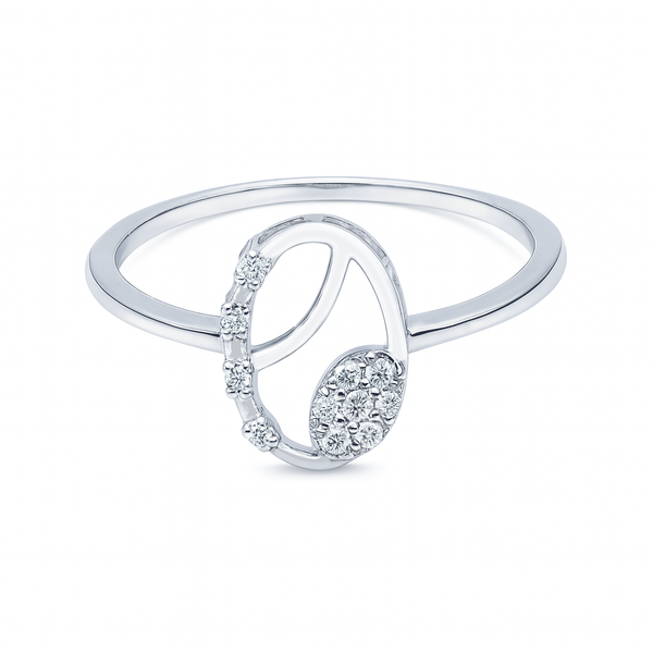 0.07 CT, VS1 Lab Grown Diamond Infinity Ringin 92.5 Silver with Palladium (Silvadium) - IGI Certified, Hallmarked | Elegant Loop Design
