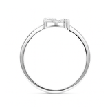 0.07 CT, VS1 Lab Grown Diamond Infinity Ringin 92.5 Silver with Palladium (Silvadium) - IGI Certified, Hallmarked | Elegant Loop Design