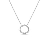 Radiant Circle Lab-Grown Diamond Pendant in 92.5 Silvadium – 0.44 Ct,2.87 g Hallmarked  & IGI Certified