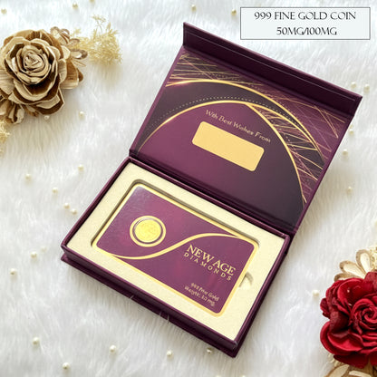 100 mg 999 Fine Gold Coin - Tree of Life Design for Diwali