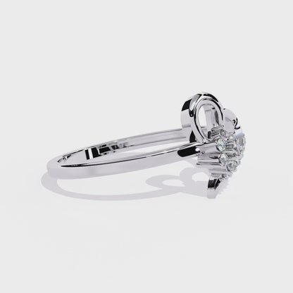 14K Gold Heart-Shaped Diamond Ring – 0.08 Ct Valentine Special