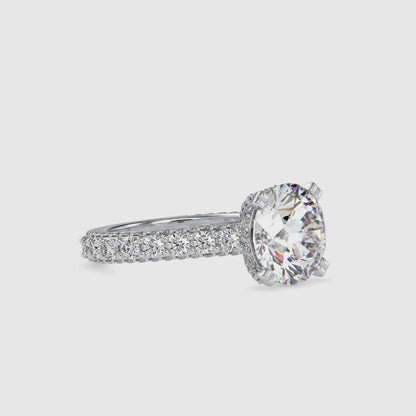 Diamond Dynasty: 3.5 CT Centre Piece and 2.65 Ct Side Stone Lab Grown Diamond Statement Ring in 14K Gold – Luxury for Special Occasions