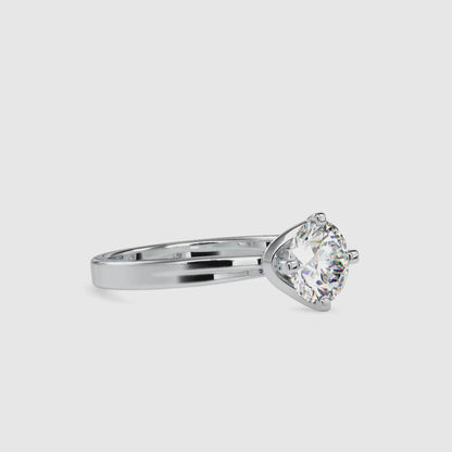 1.05 CT Lab Grown Round Brilliant Diamond Solitaire Engagement Ring in 14K Yellow Gold, IGI Certified