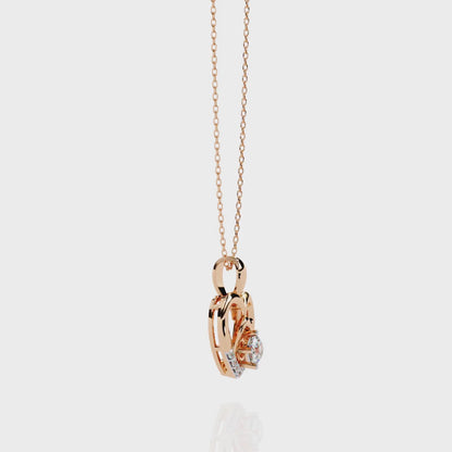 Sparkling 0.21ct Lab Grown Diamond Heart Pendant in 1.58ct Gold Without Chain