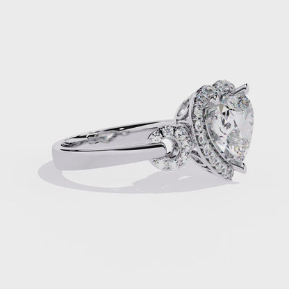 Radiant Heart: 1.88ct Diamond Ring With 14k Gold