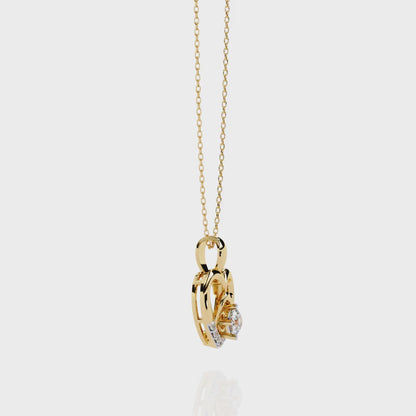 Sparkling 0.21ct Lab Grown Diamond Heart Pendant in 1.58ct Gold Without Chain