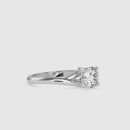 Lab Grown Diamond 1CT Centre Solitaire Engagement Ring in 14K Gold, IGI Certified & Customizable