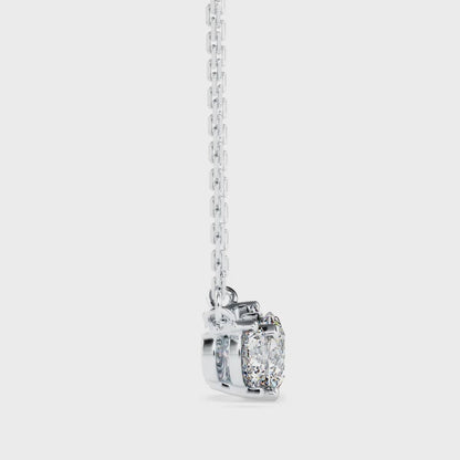 Three Stone Solitarie Pendant Without Chain