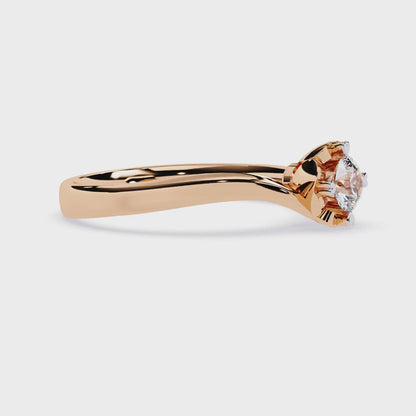 Valentine's Whisper: 0.50ct Lab Grown Diamond Ring in 14k Gold
