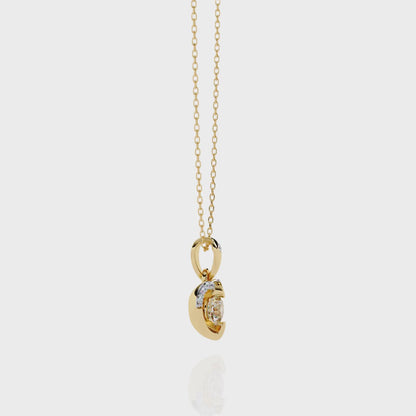 Gold Heart Pendant with 0.27 Carat Diamond without chain