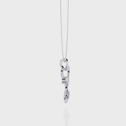 Elegant 0.28 Carat Diamond Heart Pendant in 2.01kt Gold (Without Chain)