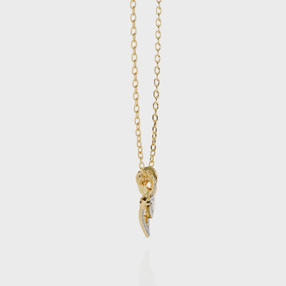 Luxurious Gold Heart Pendant with a 0.65 Carat Lab Grown Diamond (No Chain)