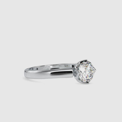 1.07 CT Lab Grown Round Brilliant Diamond Solitaire Engagement Ring in 14K Yellow Gold, IGI Certified