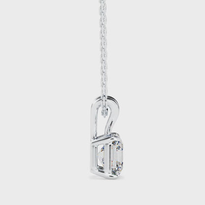 1.5 CT  Ascher Solitaire  Pendant with chain