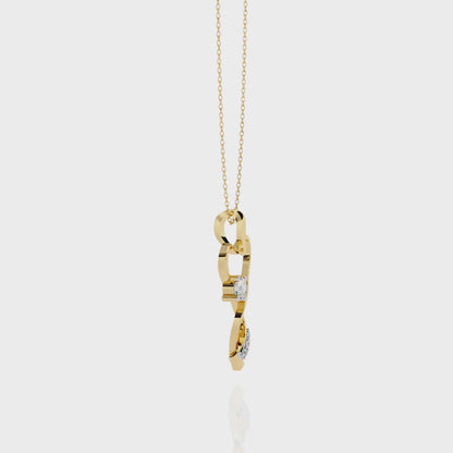 Elegant 0.28 Carat Diamond Heart Pendant in 2.01kt Gold (Without Chain)