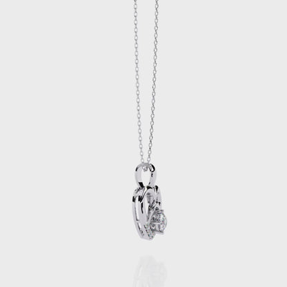 Sparkling 0.21ct Lab Grown Diamond Heart Pendant in 1.58ct Gold Without Chain