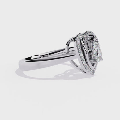 Love's Embrace: 14k Gold Ring with 0.47ct Diamond