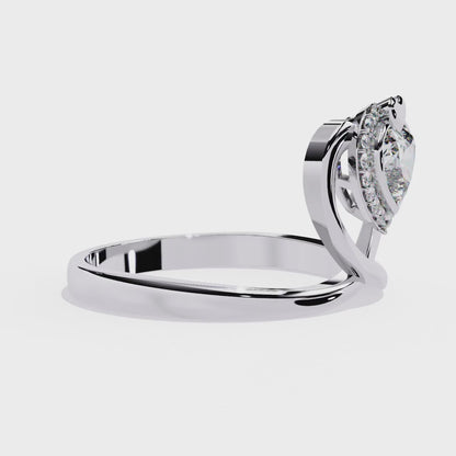 Two Hearts Beating as One: 0.56ct Lab Grown Diamond Ring in 14k Gold