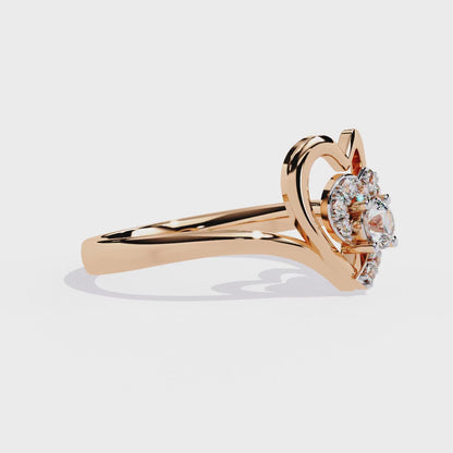 Twinkle Twinkle Little Heart: 14k Gold 0.26 ct Diamond Ring