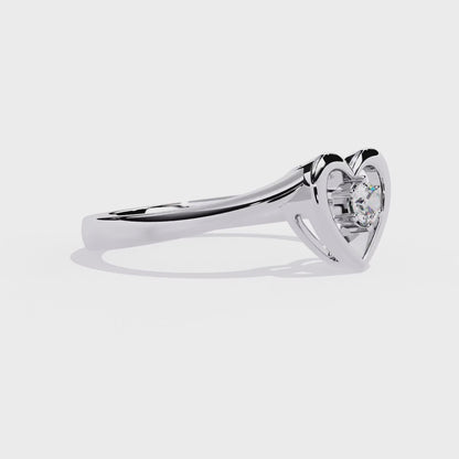 Luxurious Love: 0.10ct Diamond Ring with 14k Gold Valentine's Day Ring