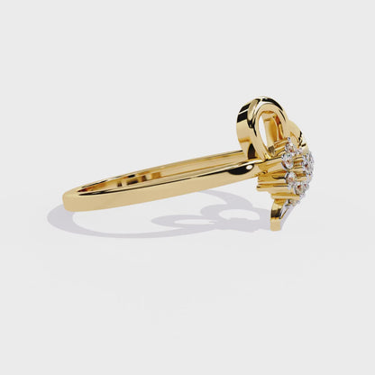 14K Gold Heart-Shaped Diamond Ring – 0.08 Ct Valentine Special