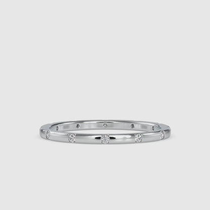 Subtle Shimmer: 0.09 ct Diamond Ring, 1.6kt Gold Band