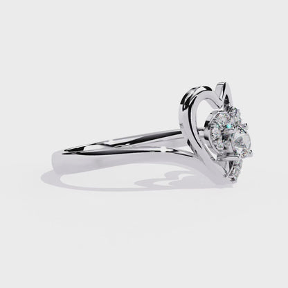 Twinkle Twinkle Little Heart: 14k Gold 0.26 ct Diamond Ring