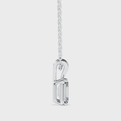 1.5 CT Solitaire Emerald V Pendant without chain