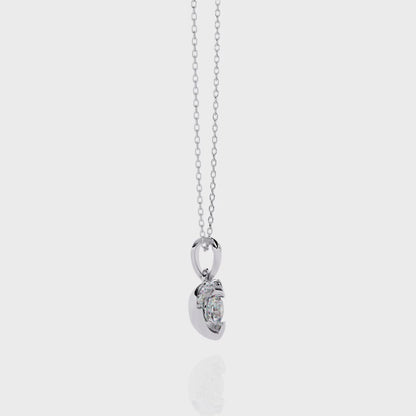 Gold Heart Pendant with 0.27 Carat Diamond without chain