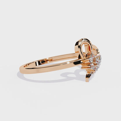 14K Gold Heart-Shaped Diamond Ring – 0.08 Ct Valentine Special