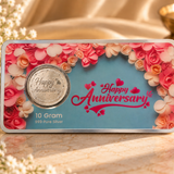 10 Gram 999 Pure Silver Happy Anniversary Coin | Premium Floral Gift Envelope
