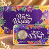 10 Gram 999 Pure Silver Best Wishes Coin | Premium Floral Gift Envelope
