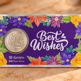 10 Gram 999 Pure Silver Best Wishes Coin | Premium Floral Gift Envelope