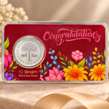 10 Gram 999 Pure Silver Congratulations Coin | Premium Floral Gift Envelope
